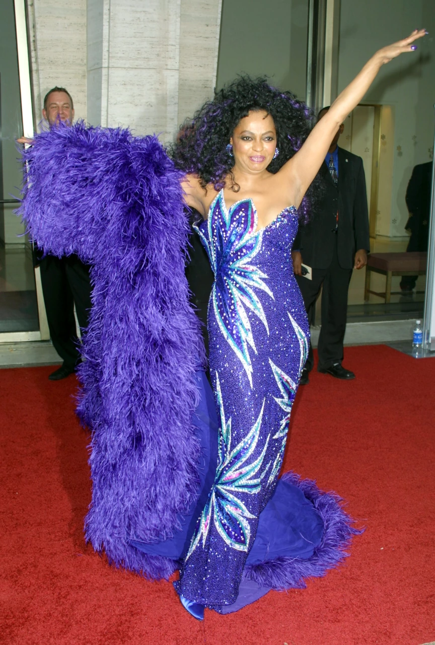 ross purple dress Diana Ross's most fabulous retro fashion moments