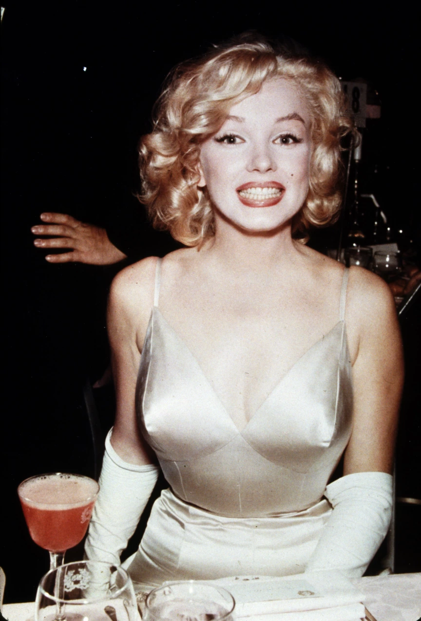 sachin and babi light blue dress Marilyn Monroe Vintage Fuchsia Off-the-Shoulder Cut Out Dress in Movie  Niagara main image 0