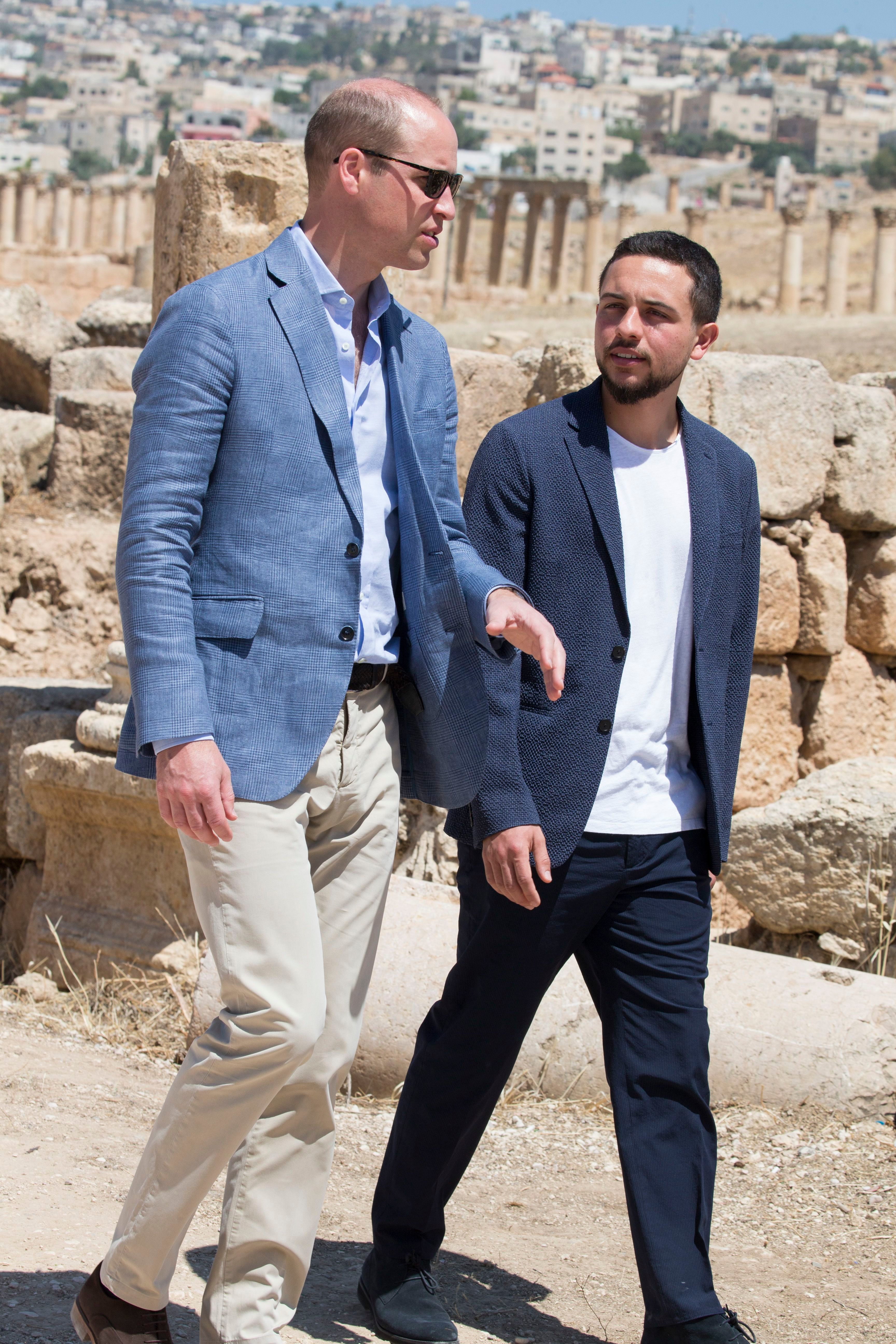 Prince William visits Jordan ruins where Duchess Kate played as a child ...
