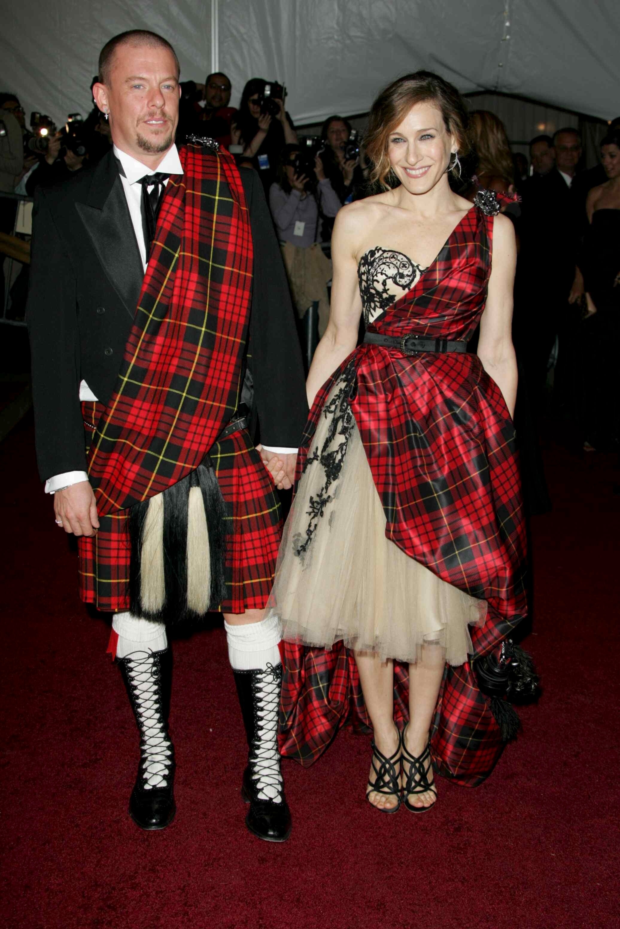 alexander mcqueen dresses red carpet Simone Ashley pulls from the Alexander McQueen archives in a Hitchcock-era red gown from Fall 2005 first worn by Gisele Bndchen at the 2011 Met Gala tribute to Alexander McQueen and previously