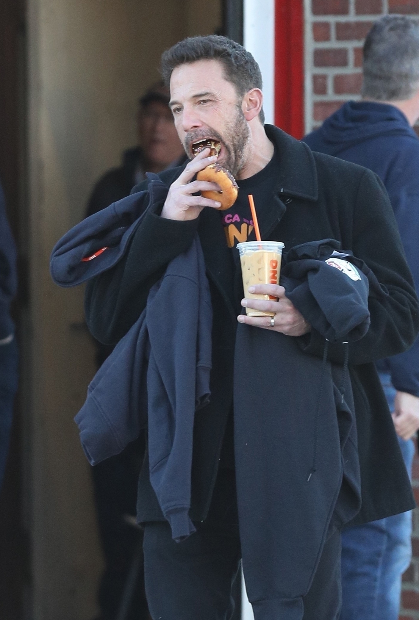 Ben Affleck enjoying Dunkin' Donuts