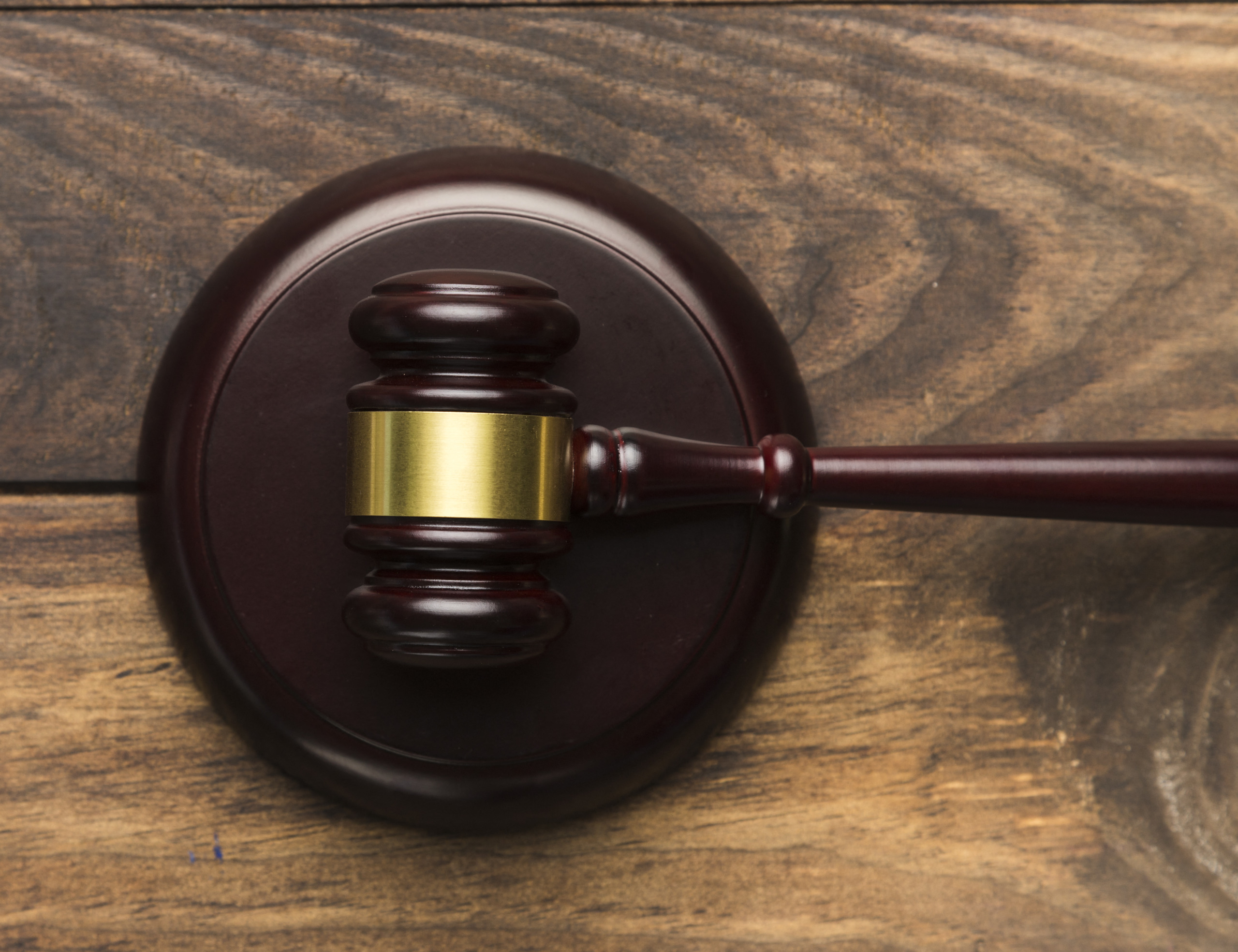 Court gavel and legal documents