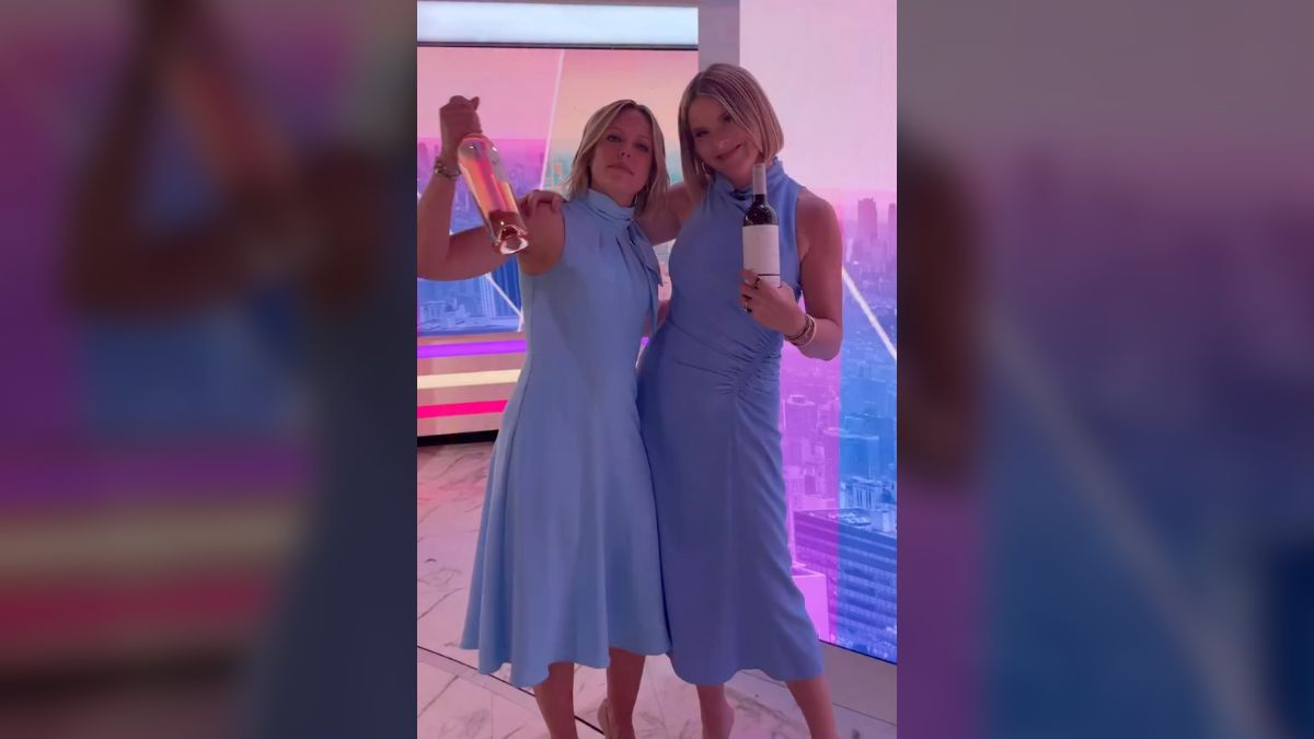 jenna bush hager blue dress today Jenna Bush Hager & Dylan Dreyer Accidentally Twin On 'Today'